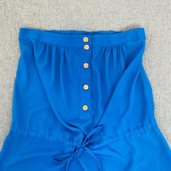 Arden B. Blue‎ Strapless Top Size XS 100% polyester Front Tie Soft Flowy - Picture 2 of 10